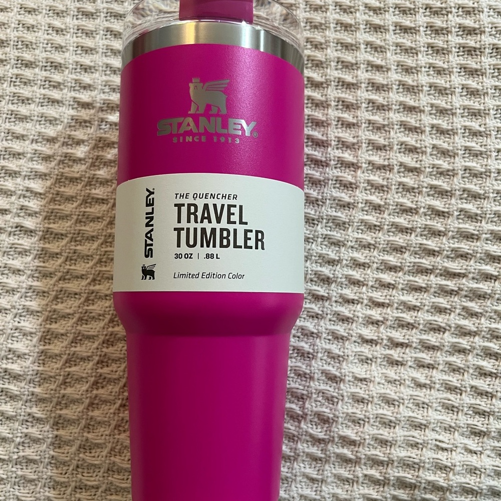 Brand New Stanley Vibrant Pink Travel Tumbler, 30 oz.